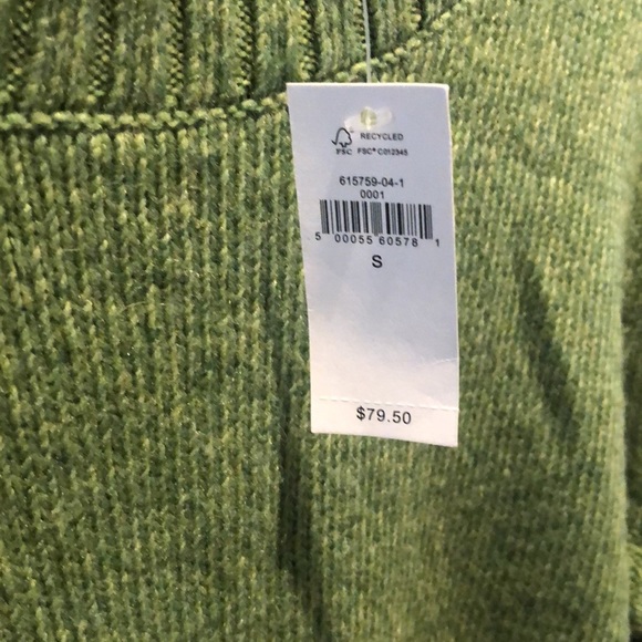 Banana Republic green wide cuff sweater, boxy/oversized fit, new with tags - Picture 3 of 6